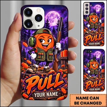 Maxcorners Trap Shooting Halloween Clay Target Character Personalized Name 3D Phone Case