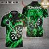 Maxcorners Darts Shirt Roaring Lion Flaming Dartboard and Dart Multiple Options Personalized Name, Team Name 3D Shirt
