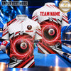Maxcorners Abstract Lightning Strike 8 Ball Billiards Multiple Options Personalized Name, Team Name 3D Shirt