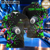 Maxcorners Digital Pixel Confetti 8 Ball Pool Multiple Options Personalized Name, Team Name 3D Shirt