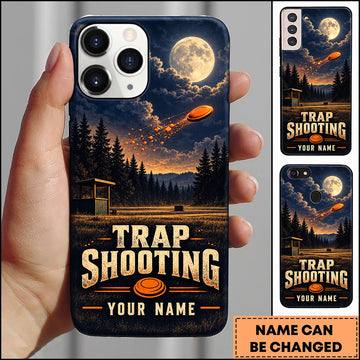 Maxcorners Trap Shooting Moonlight Range Landscape Personalized Name 3D Phone Case
