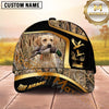 Maxcorners Dog Hunting And Duck Hunting Marsh Grass Side Panel Multiple Options Personalized Name 3D Cap