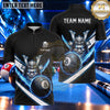 Maxcorners Samurai Warrior Crossed Swords Billiards Multiple Options Personalized Name, Team Name 3D Shirt