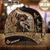 Maxcorners Mesh Panel Flying Ducks Marsh Camo Dog Hunting Multicolor Options Personalized Name 3D Cap