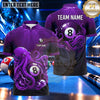 Maxcorners Deep Sea Octopus Tentacles 8 Ball Pool Multiple Options Personalized Name, Team Name 3D Shirt