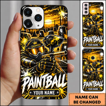 Maxcorners Paintball Elite Armored Player Personalized Name 3D Phone Case
