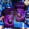 Maxcorners Ocean Vortex Shark 8 Ball Billiards Multiple Options Personalized Name, Team Name 3D Shirt