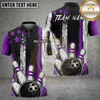 Maxcorners Bowling Grunge Stars and Stripes Strike Multiple Options Personalized Name, Team Name 3D Shirt