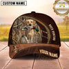 Maxcorners Dog Hunting And Duck Hunting Rustic Wetland Camouflage Multiple Options Personalized Name 3D Cap