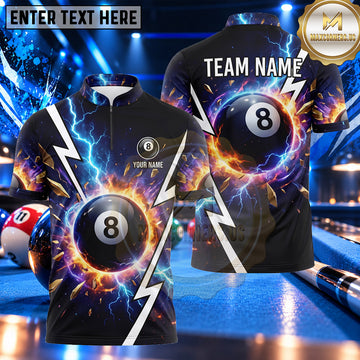 Maxcorners Cosmic Fire Lightning Explosion Pool Multiple Options Personalized Name, Team Name 3D Shirt