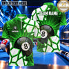 Maxcorners Shattered Glass Lightning 8 Ball Pool Multiple Options Personalized Name, Team Name 3D Shirt