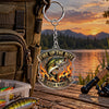 Maxcorners Fire Up the Bite Flame Fishing Personalized Name 2D Acrylic Keychain Ornament (8 Fish Species)