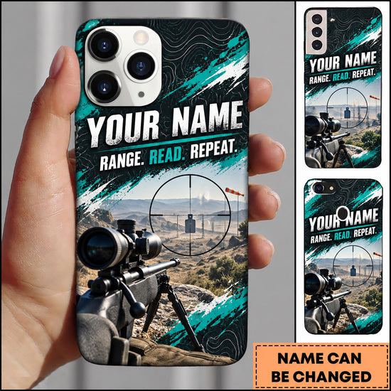 Maxcorners Long Range Shooting Range Read Repeat Precision Scope Personalized Name 3D Phone Case