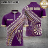 Maxcorners Darts Polynesian Tribal Spear Dartboard Pattern Multiple Options Personalized Name, Team Name 3D Shirt
