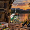 Maxcorners Lucky Fishing Cards Artwork Personalized Name 2D Acrylic Keychain Ornament (8 Fish Species)