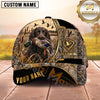 Maxcorners Dog Hunting And Duck Hunting Wildlife Badge Woodland Artwork Multiple Options Personalized Name 3D Cap