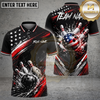 Maxcorners Bowling American Flag Strike Splash Multiple Options Personalized Name, Team Name 3D Shirt
