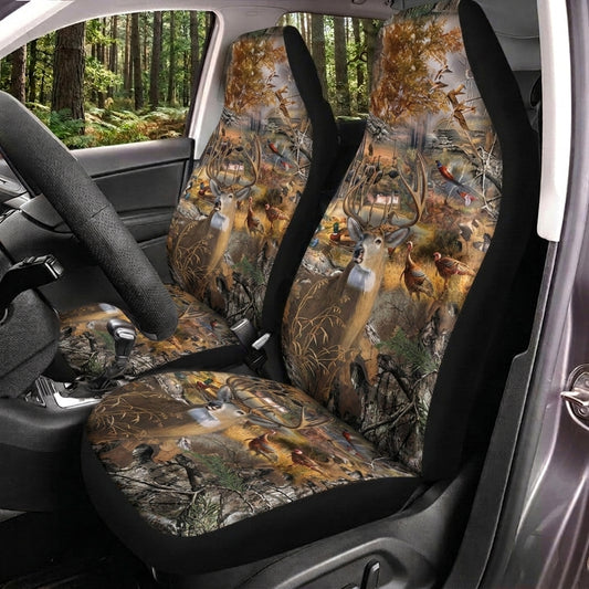 Maxcorners Deer Hunting Wildlife Woodland Car Seat Covers
