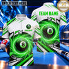 Maxcorners Abstract Lightning Strike 8 Ball Billiards Multiple Options Personalized Name, Team Name 3D Shirt