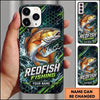Maxcorners Fishing Hexagon Water Splash Artwork Multiple Options Personalized Name Phone Case (13 Fish Species)