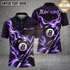 Maxcorners Billiards 8 Ball Flame Honeycomb Cue Graphic Multiple Options Personalized Name, Team Name 3D Shirt