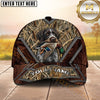 Maxcorners Wood Grain Geometric Marsh Camo Dog Hunting Multicolor Options Personalized Name 3D Cap