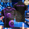 Maxcorners Royal Heraldic Crest 8 Ball Pool Multiple Options Personalized Name, Team Name 3D Shirt