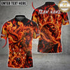 Maxcorners Bowling Phoenix Fire Bowling Ball and Pins Graphic Multiple Options Personalized Name, Team Name 3D Shirt