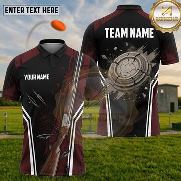 (5 Colors) Maxcorners Trap Shooting Shotgun Clay Target Target Impact Multiple Options Personalized Name, Team Name 3D Shirt