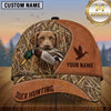 Maxcorners Tan Leather Marsh Camo Dog Hunting Multicolor Options Personalized Name 3D Cap
