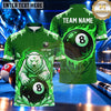 Maxcorners Polar Bear Arctic Ice 8 Ball Pool Multiple Options Personalized Name, Team Name 3D Shirt