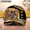 Maxcorners Dog Hunting And Duck Hunting Wildlife Silhouette Artwork Multiple Options Personalized Name 3D Cap