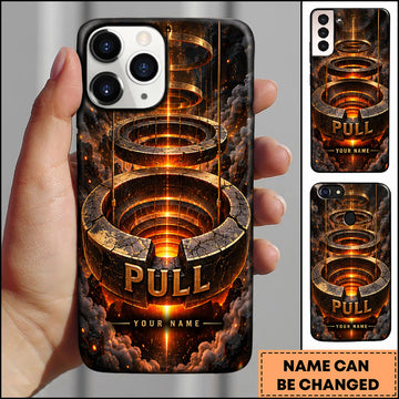 Maxcorners Trap Shooting Fiery Tunnel Clay Target Personalized Name 3D Phone Case