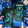 Maxcorners Spectral Skull Thunder Vortex Pool Multiple Options Personalized Name, Team Name 3D Shirt
