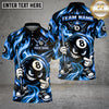 Maxcorners Billiards 8 Ball Crown Flame Cartoon Character Multiple Options Personalized Name, Team Name 3D Shirt
