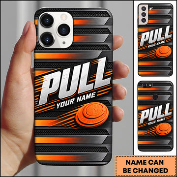 Maxcorners Trap Shooting Modern Stripe Clay Target Personalized Name 3D Phone Case