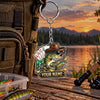 Maxcorners Lucky Fishing Cards Artwork Personalized Name 2D Acrylic Keychain Ornament (8 Fish Species)