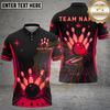 Maxcorners Bowling Hands and Ball Starburst Multiple Options Personalized Name, Team Name 3D Shirt