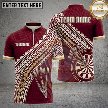 Maxcorners Darts Polynesian Tribal Spear Dartboard Pattern Multiple Options Personalized Name, Team Name 3D Shirt