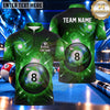 Maxcorners Deep Space Galaxy Nebula 8 Ball Pool Multiple Options Personalized Name, Team Name 3D Shirt