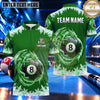 Maxcorners Frost Dragon Ice Storm Pool Multiple Options Personalized Name, Team Name 3D Shirt