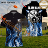 Maxcorners Target Shooting Crossed Pistols Smoke Flame Multiple Options Personalized Name, Team Name 3D Shirt