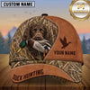 Maxcorners Tan Leather Marsh Camo Dog Hunting Multicolor Options Personalized Name 3D Cap