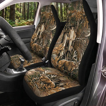Maxcorners Deer Hunting Woodland Branch Camo Car Seat Covers