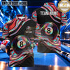 Maxcorners Abstract Iridescent Swirl 8 Ball Billiards Multiple Options Personalized Name, Team Name 3D Shirt
