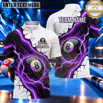 Maxcorners Frozen Lightning Ice Vortex Billiards Multiple Options Personalized Name, Team Name 3D Shirt