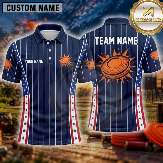 Maxcorners Trap Shooting Shirt Clay Shooting Vintage Sports Stripes Multiple Options Personalized Name, Team Name 3D Shirt