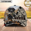 Maxcorners Military Digital Camo Hunting Gear Duck Hunting Dog Cap, Multiple Breeds Personalized Name 3D Cap