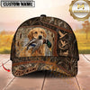 Maxcorners Dog Hunting And Duck Hunting Compass Woodland Pattern Multiple Options Personalized Name 3D Cap