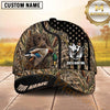 Maxcorners Black Star Flag Wetland Camo Duck Hunting Dog Cap, Multiple Breeds Personalized Name 3D Cap